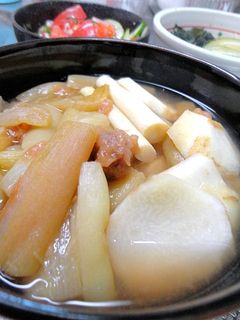 小さな野菜のおかず★ずいきの梅煮-レシピのメイン写真