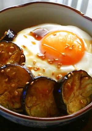 夏野菜・プチ丼★甘辛味の簡単【茄子丼】-レシピのメイン写真