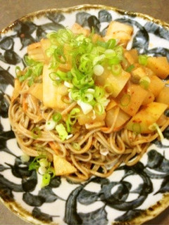 キムチクリーム蕎麦-レシピのメイン写真