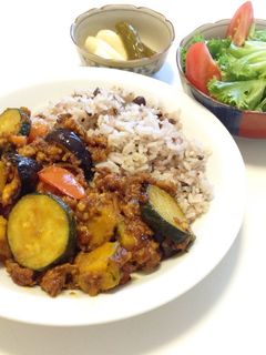 夏野菜と鶏ひき肉のヘルシーキーマカレー-レシピのメイン写真