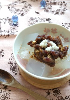 のっけて食べる♪塩麹ようかん風デザート-レシピのメイン写真