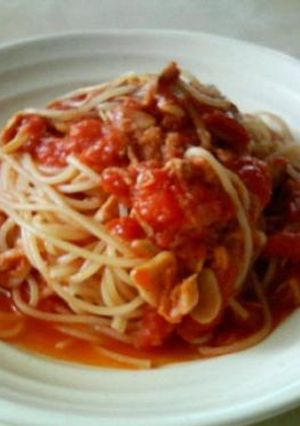 ツナトマパスタ！-レシピのメイン写真
