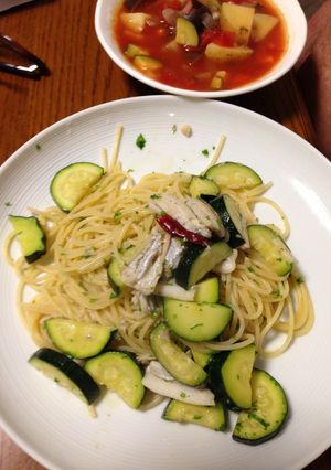 太刀魚とズッキーニのスパゲッティ-レシピのメイン写真
