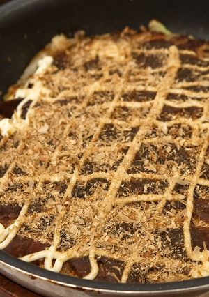 フライパンで簡単に作れるお好み焼き-レシピのメイン写真