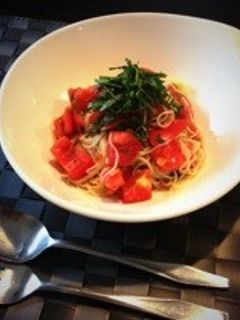 梅しそ冷製パスタ*:・*。 ♡-レシピのメイン写真
