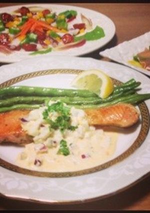 鮭のムニエル♡手作りタルタルソース添え-レシピのメイン写真