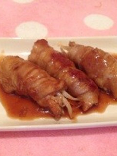 照り焼きもやしの肉巻き-レシピのメイン写真