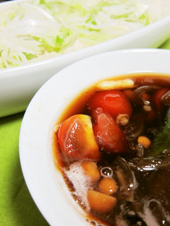お手軽!オクラとトマトの夏野菜そうめん-レシピのメイン写真
