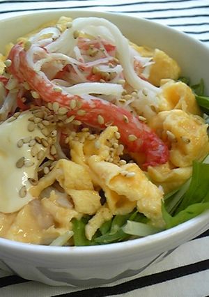 冷やし中華リサイクル☆カニマヨ丼☆-レシピのメイン写真