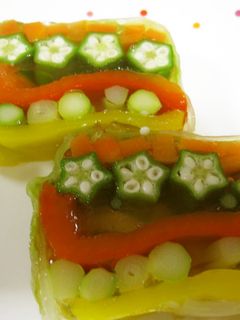 夏野菜テリーヌ♪-レシピのメイン写真