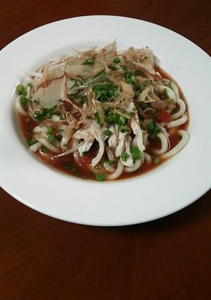 夏の冷製トマト生姜うどん-レシピのメイン写真
