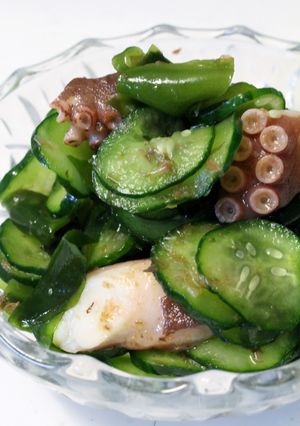 夏に！きゅうりワカメゆでだこの酢の物-レシピのメイン写真