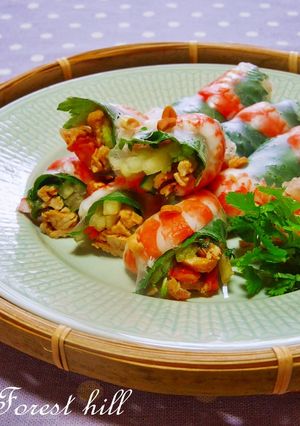 具にしっかり味付け タレ要らずの生春巻-レシピのメイン写真