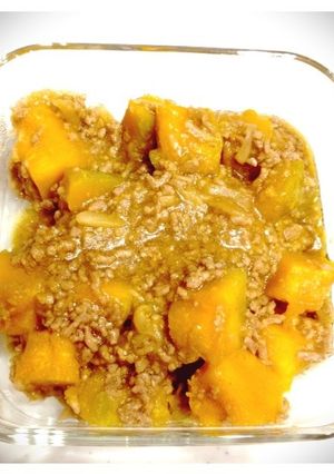 かぼちゃとひき肉の煮物-レシピのメイン写真