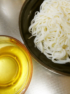 鶏塩めんつゆで素麺を!-レシピのメイン写真
