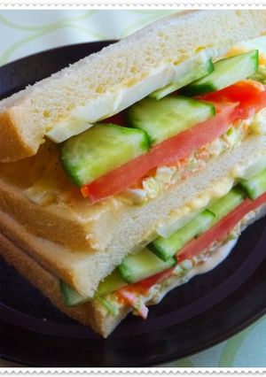 専門店に負けない野菜サンド　全写真付き　-レシピのメイン写真