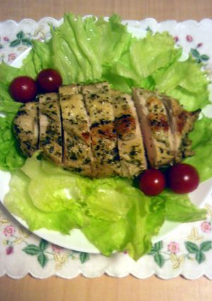 トースターで♪鶏胸肉のバジルソース焼き-レシピのメイン写真
