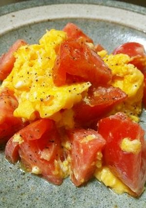 トマトと卵炒めチーズ入り-レシピのメイン写真