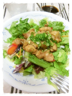 【お洒落なカフェ風鶏の照り焼きサラダ】-レシピのメイン写真