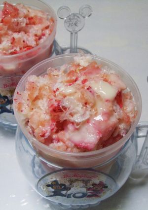 暑い夏に冷え冷え♪冷凍フルーツかき氷-レシピのメイン写真