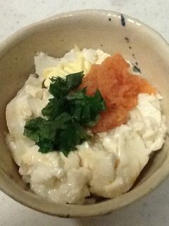 ☆暑い日に!道具不要の崩し豆腐明太丼☆-レシピのメイン写真