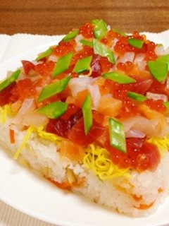 簡単!ちらし寿司ケーキ-レシピのメイン写真