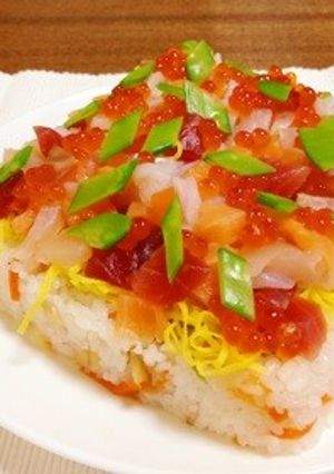 簡単！ちらし寿司ケーキ-レシピのメイン写真