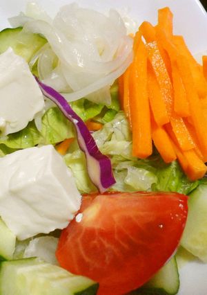 豆腐と甘酢漬け野菜をプラス！野菜サラダ♪-レシピのメイン写真