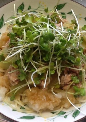 ツナとおろしで冷製パスタ-レシピのメイン写真