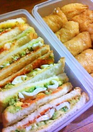 ドライブ弁当☆サンドイッチとおいなりさん-レシピのメイン写真