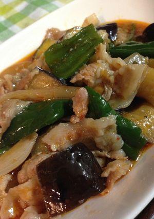 ナスと豚バラ肉のピリ辛炒め-レシピのメイン写真