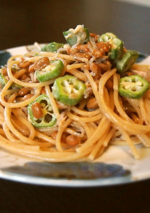 オクラが決め手☆納豆ツナのマヨポンパスタ-レシピのメイン写真