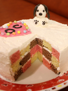 HMで簡単 カラーキューブケーキ-レシピのメイン写真