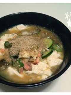 さっぱり夏野菜と鮭の冷や汁-レシピのメイン写真