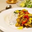 夏野菜とお豆さんのドライカレー
