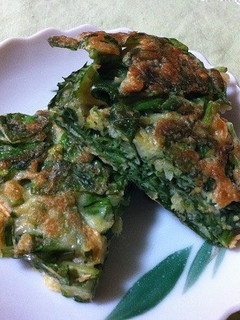 空芯菜のチヂミ・・お好み焼き?-レシピのメイン写真