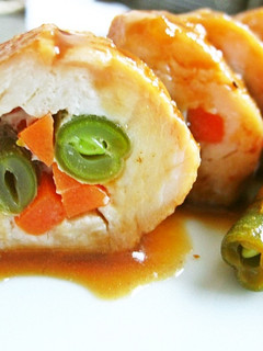 鶏胸肉で野菜巻き-レシピのメイン写真