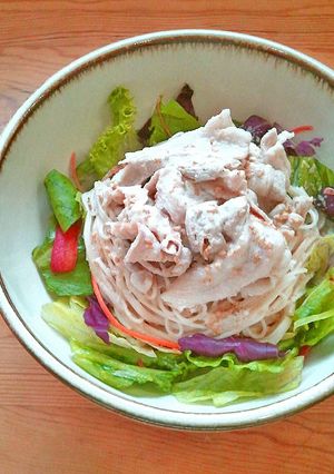 マヨごまだれの冷しゃぶそうめんサラダ☆-レシピのメイン写真