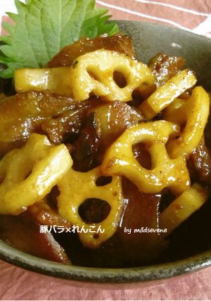 豚バラ×れんこんのお酢煮-レシピのメイン写真