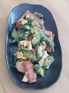 簡単!オクラとスパムの玉子炒め☆-レシピのメイン写真