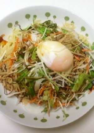 野菜たっぷり冷やし中華（温泉卵のせ）-レシピのメイン写真