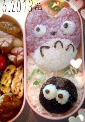 キャラ弁*トトロ&まっくろくろすけ-レシピのメイン写真