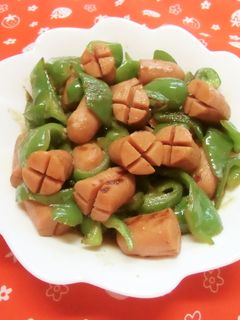 焼き肉のタレ✿ウインナー☆ピーマン-レシピのメイン写真