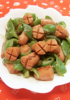 焼き肉のタレ✿ウインナー☆ピーマン-レシピのメイン写真