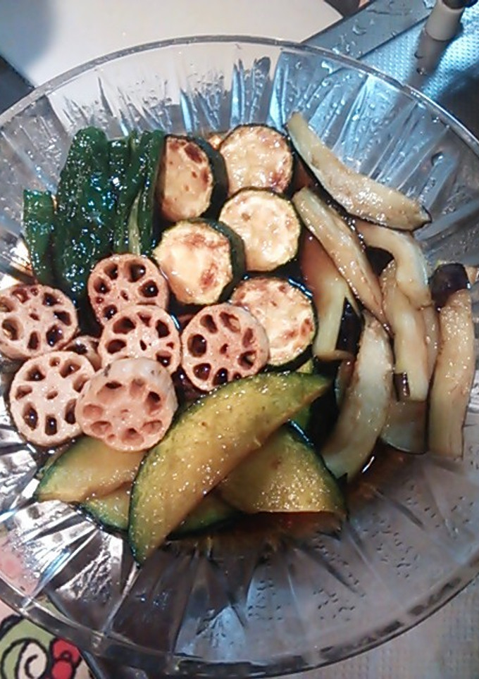 簡単ウマイ☆素揚げ野菜のめんつゆ浸し☆-レシピのメイン写真