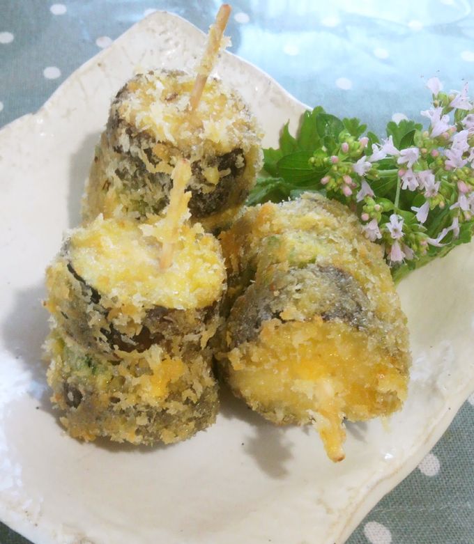 茄子の大葉チーズのはさみ揚げ-レシピのメイン写真