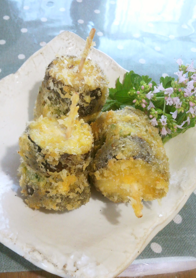 茄子の大葉チーズのはさみ揚げ-レシピのメイン写真
