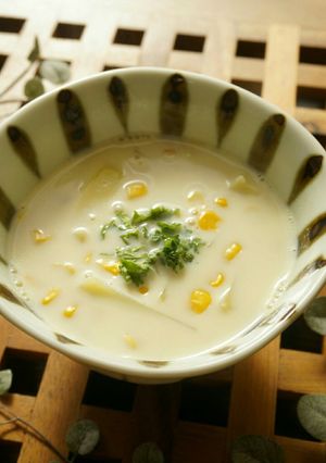 mとうもろこしとじゃが芋の豆乳スープ-レシピのメイン写真
