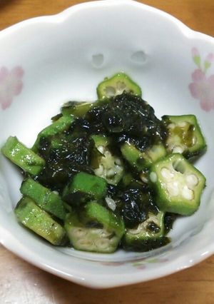 あおさとおくらのポン酢和え-レシピのメイン写真