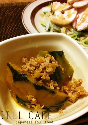 ひき肉とかぼちゃの煮物-レシピのメイン写真